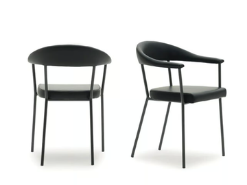 DIRECTOR - Eco-leather chair with armrests by Devina Nais - view 2